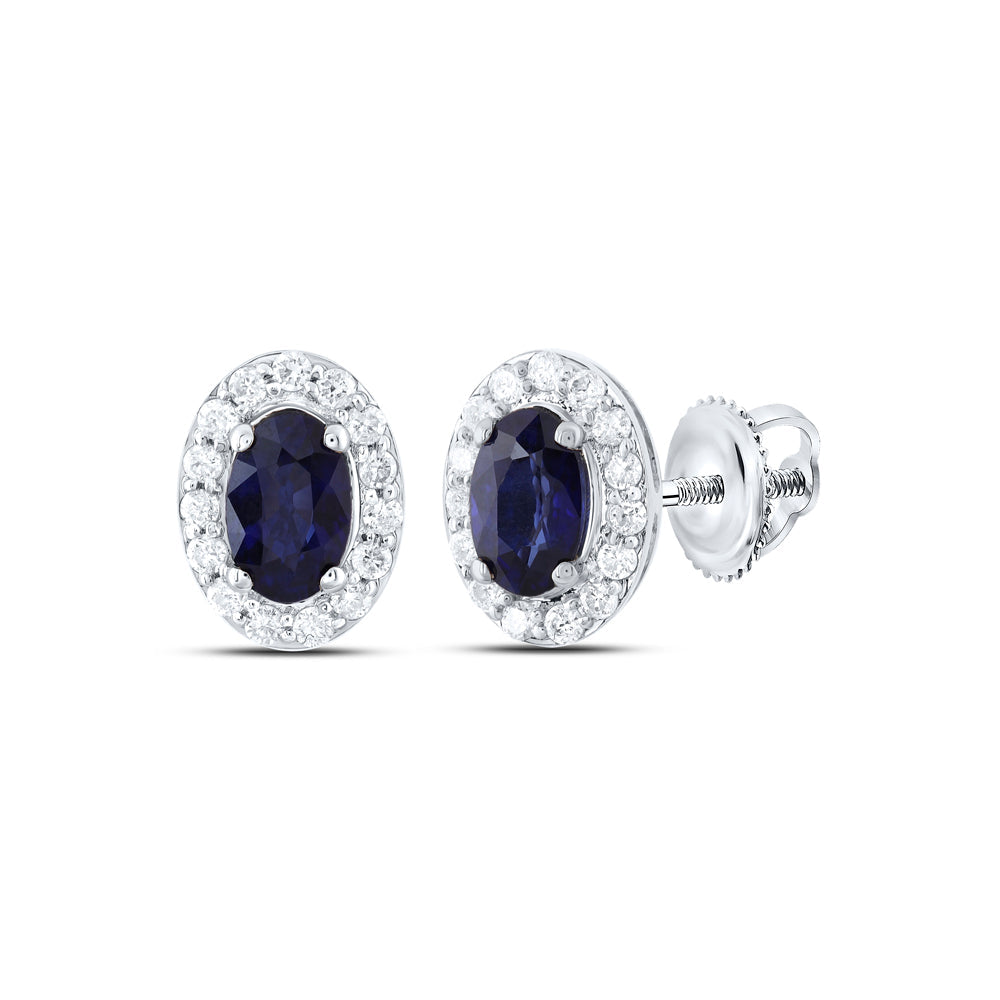 1/6CTW-NAT DIA CN 5X3MM OV-BS NAT GEM STUD EARRING Daisy Joyeria