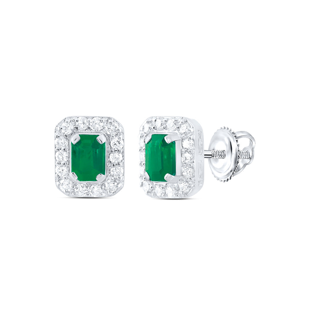 1/5CTW-NAT DIA CN 4X3MM EM-EM NAT GEM STUD EARRING Daisy Joyeria