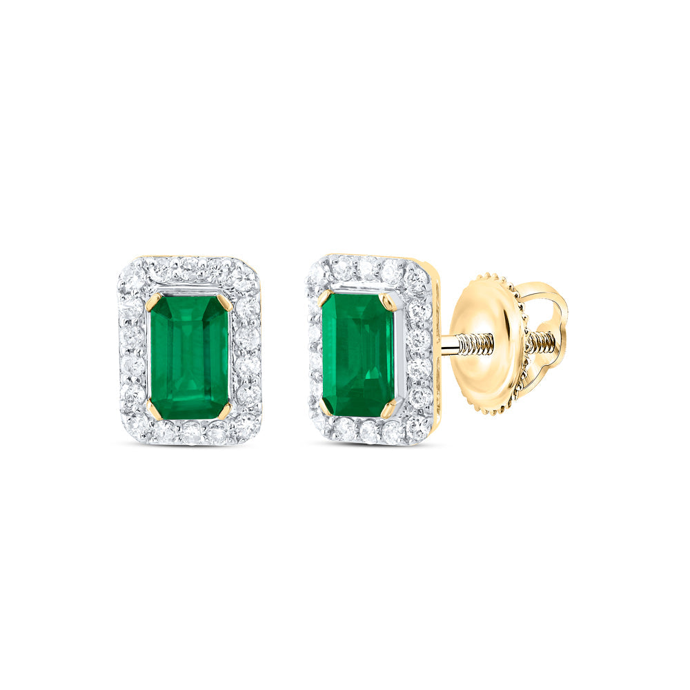 1/5CTW-NAT DIA CN 5X3MM EM-EM NAT GEM STUD EARRING Daisy Joyeria