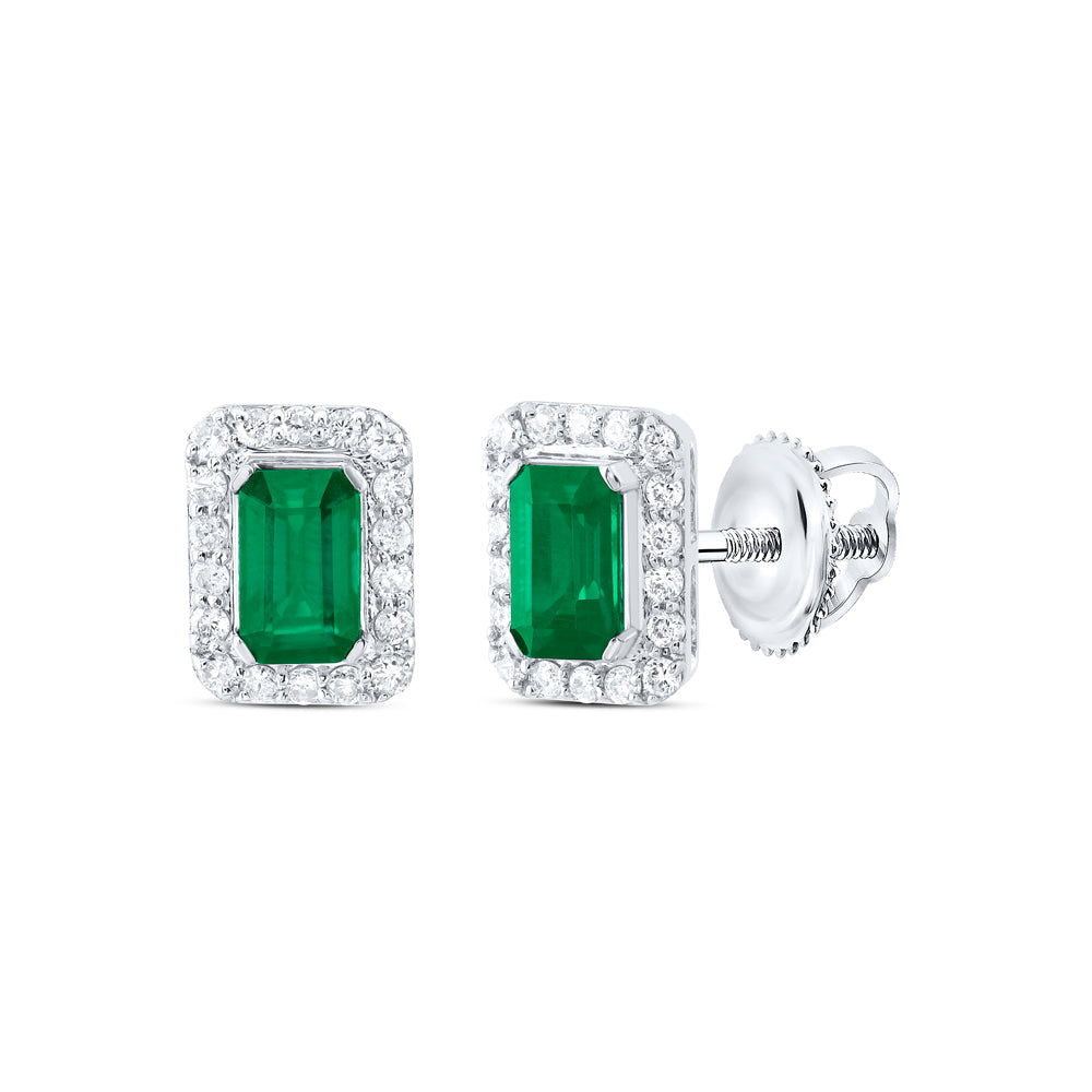 1/5CTW-NAT DIA CN 5X3MM EM-EM NAT GEM STUD EARRING Daisy Joyeria