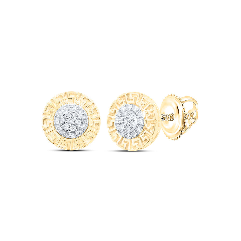 1/5CTW-NAT DIA NK ROUND MENS EARRING Daisy Joyeria