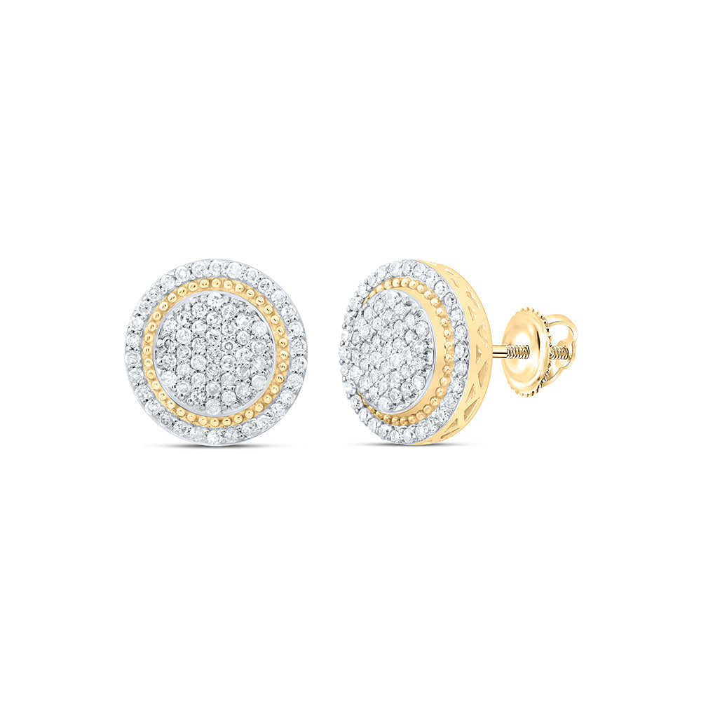 1/2CTW-NAT DIA P1 ROUND MENS EARRING Daisy Joyeria