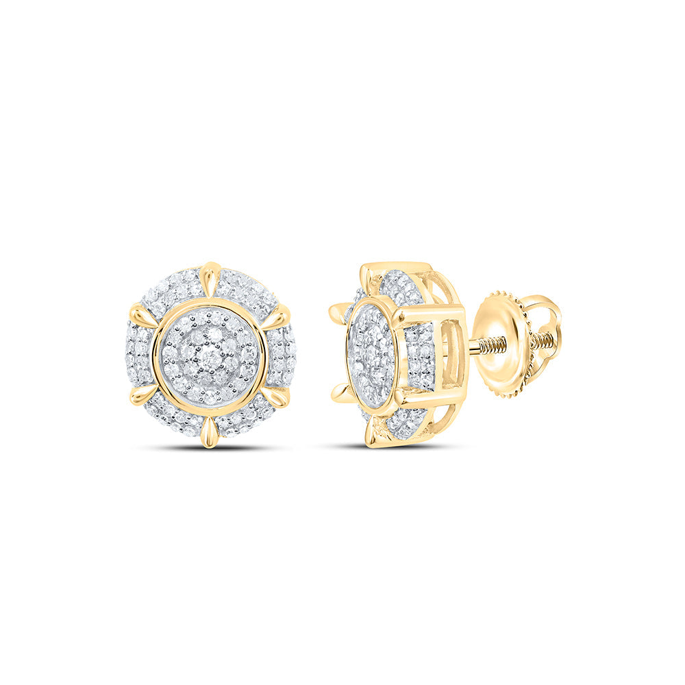 1/2CTW-NAT DIA P1 ROUND MENS EARRING Daisy Joyeria