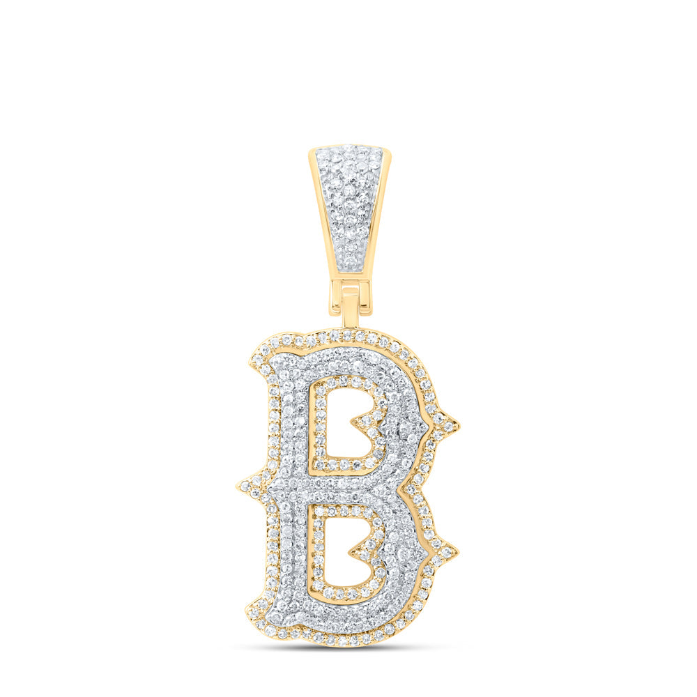 5/8CTW-NAT DIA NK FASHION INITIAL "B" PENDANT Daisy Joyeria