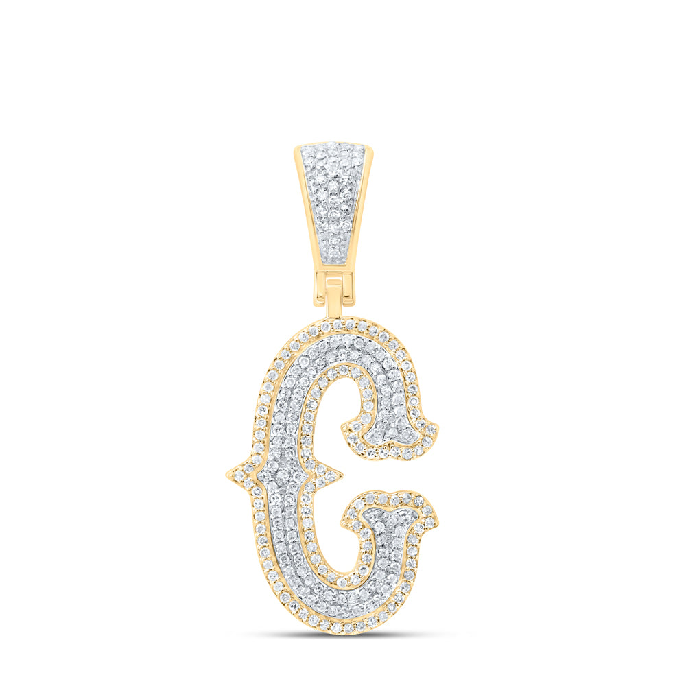 1/2CTW-NAT DIA NK FASHION INITIAL "C" PENDANT Daisy Joyeria