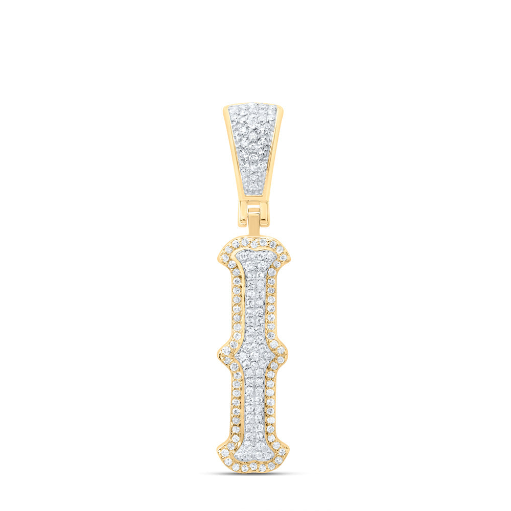 3/8CTW-NAT DIA NK FASHION INITIAL "I" PENDANT Daisy Joyeria