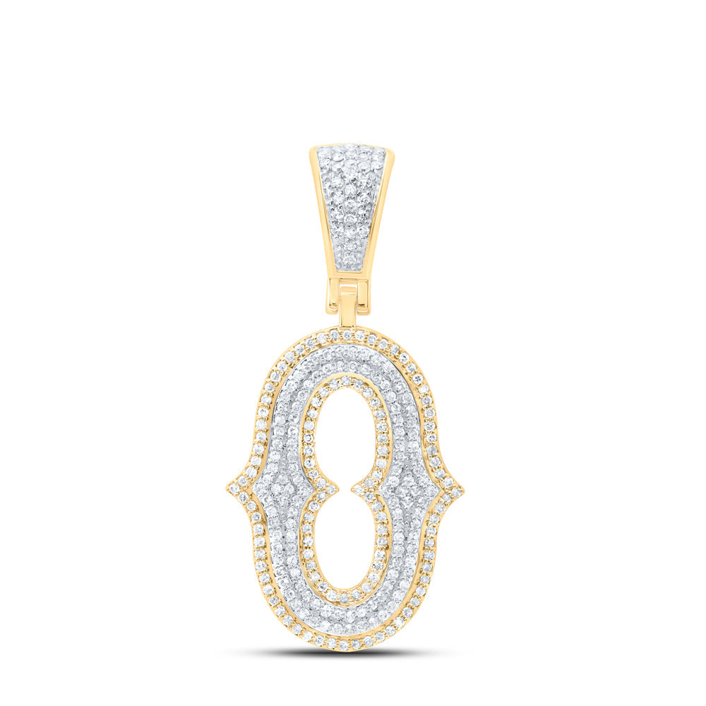 5/8CTW-NAT DIA NK FASHION INITIAL "O" PENDANT Daisy Joyeria