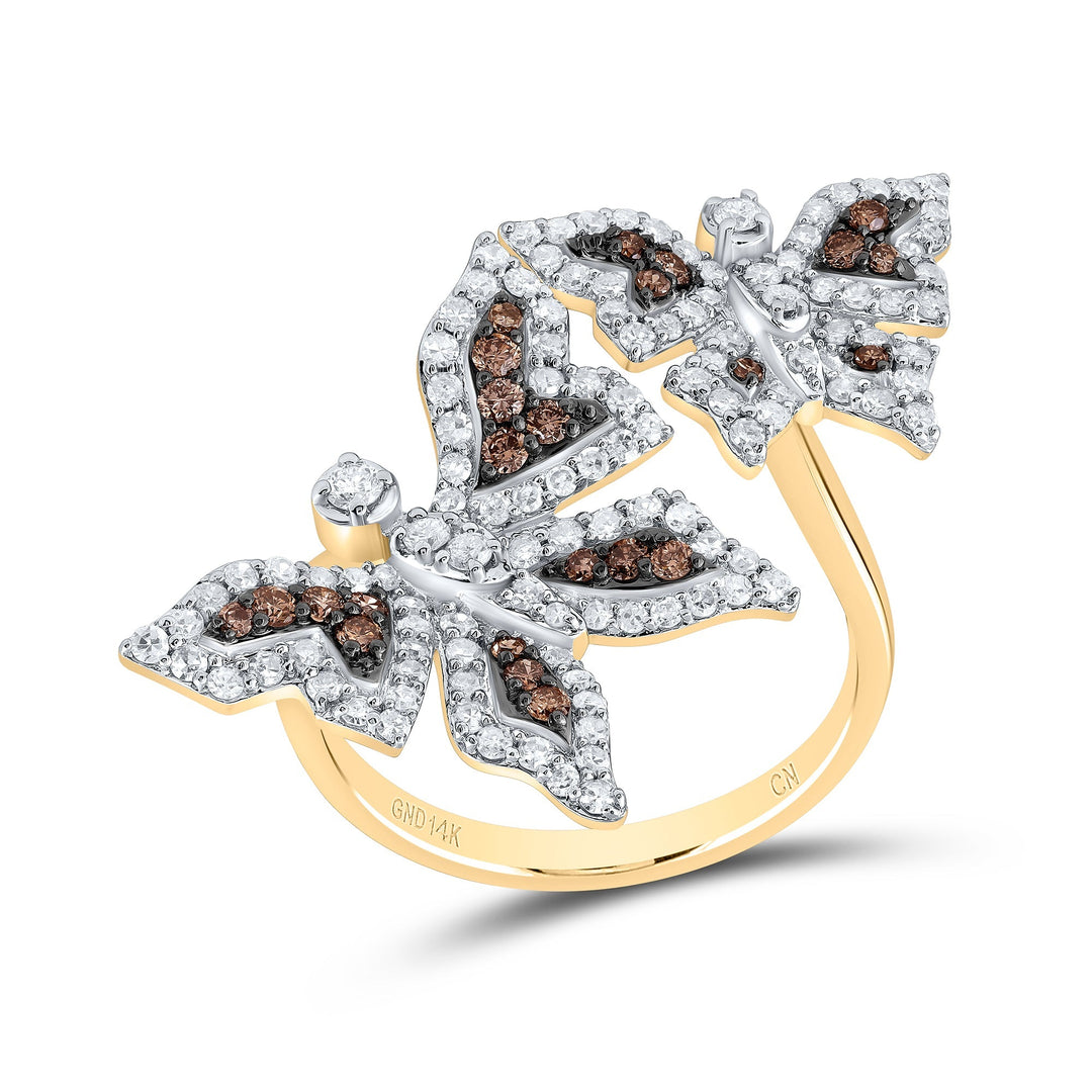 1CTW-NAT DIA CN FASHION BUTTERFLY RING 7 Daisy Joyeria