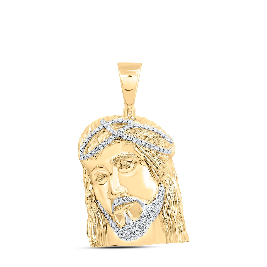 5/8CTW-NAT DIA NK JESUS FACE MENS CHARM Daisy Joyeria