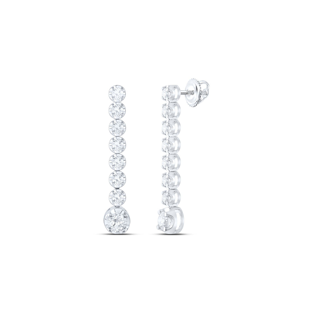 5/8CTW-NAT DIA ANA M TENNIS EARRING Daisy Joyeria