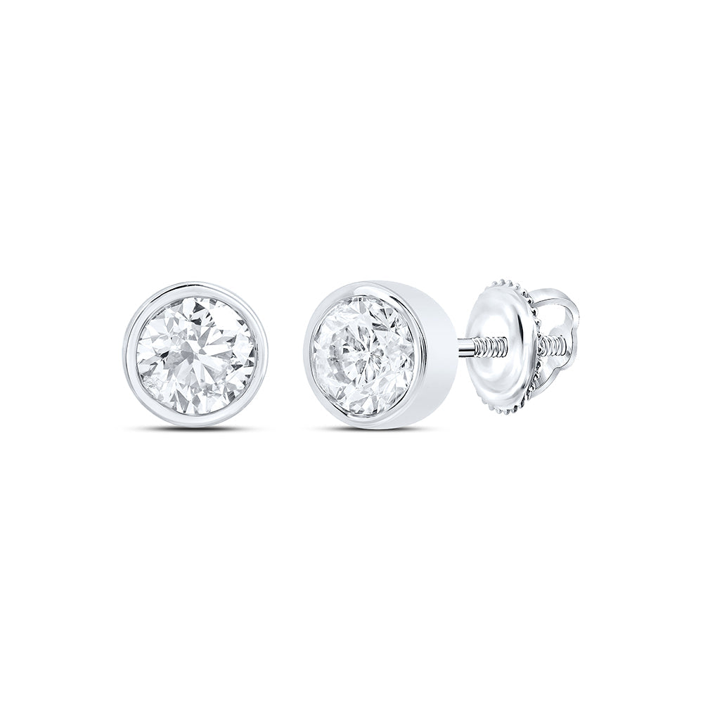 1/2CTW-NAT DIA EXCELLENT STUD SOLITAIRE EARRING Daisy Joyeria