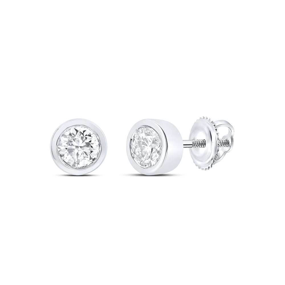 3/4CTW-NAT DIA EXCELLENT STUD SOLITAIRE EARRING Daisy Joyeria