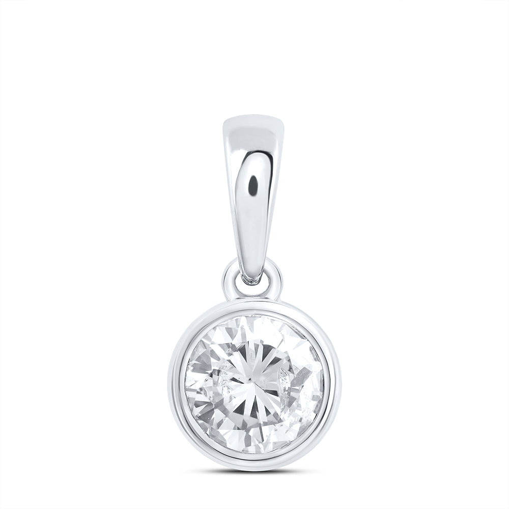 1/2CTW-NAT DIA EXCELLENT STUD SOLITAIRE PENDANT Daisy Joyeria