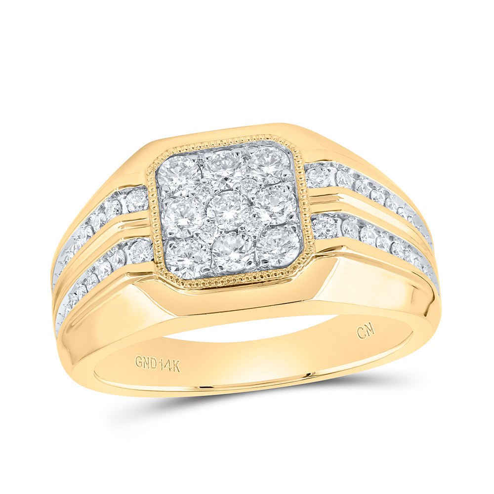 1CTW-NAT DIA CN MENS RING 10 Daisy Joyeria