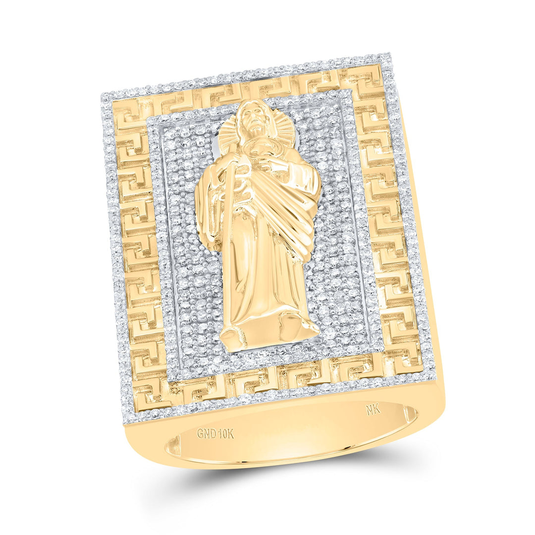 1 5/8CTW-DIA NK ST.JUDE MENS RING 10 Daisy Joyeria