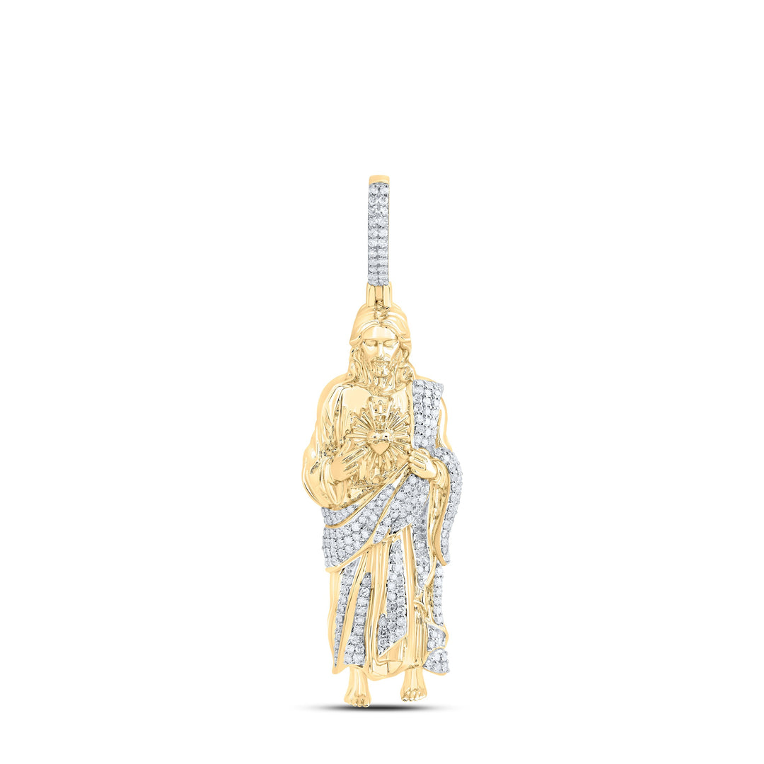 1CTW-DIA P1 JESUS MENS CHARM Daisy Joyeria