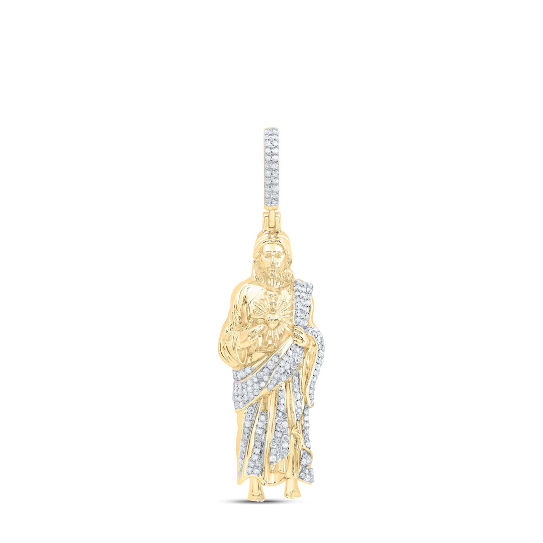 5/8CTW-DIA P1 JESUS MENS CHARM Daisy Joyeria