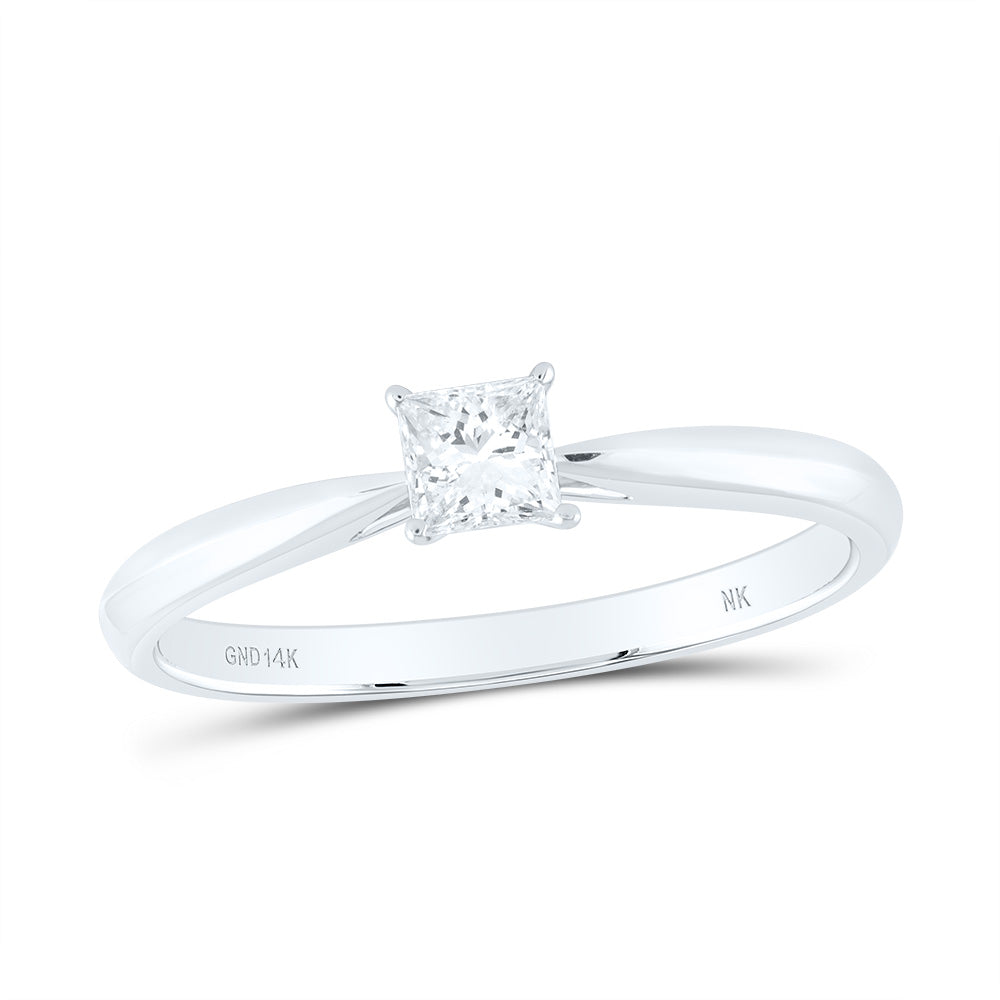 1/4CT-DIA  I1 IJ PRINCESS SOLITAIRE RING 7 Daisy Joyeria