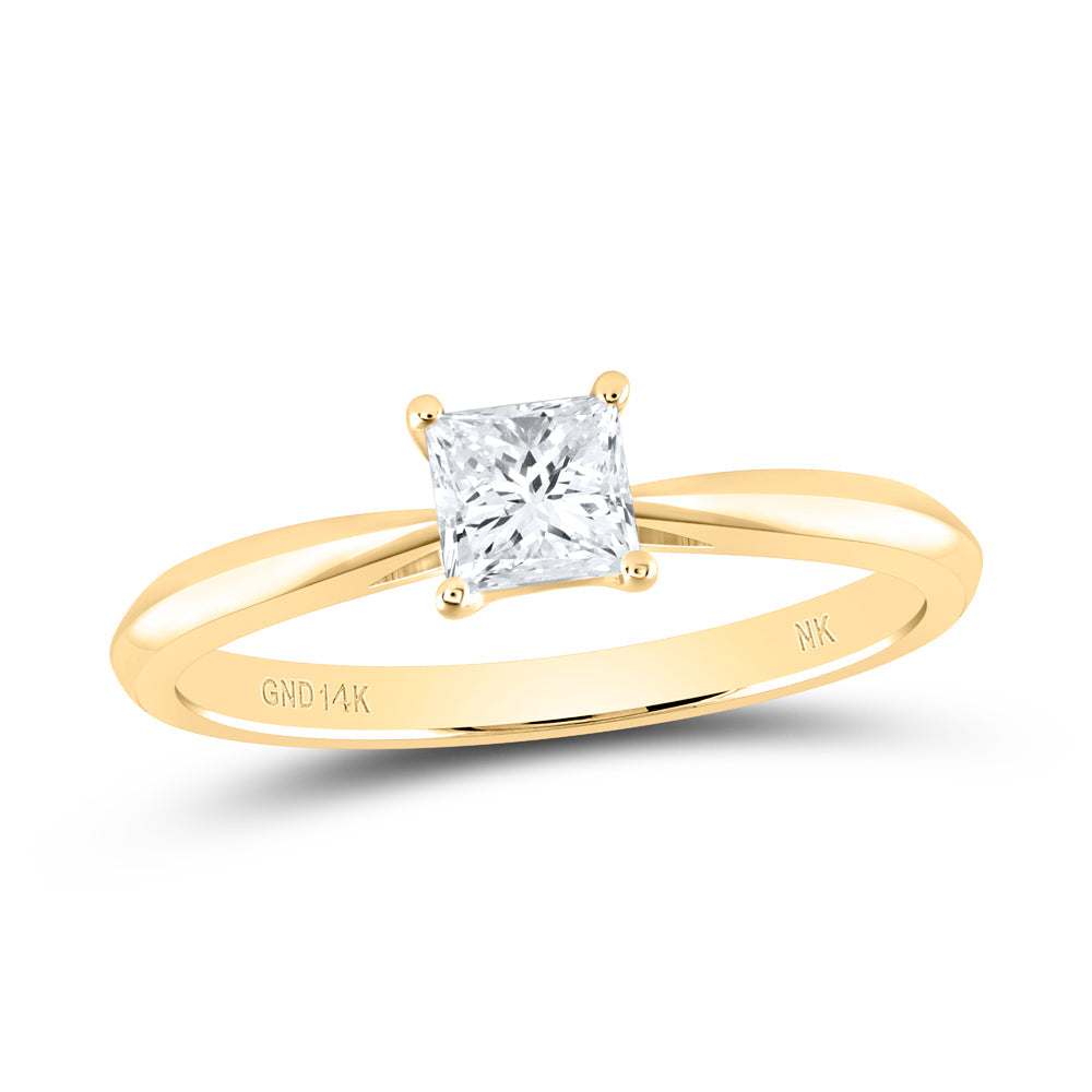 1CT-DIA  SI IJ PRINCESS SOLITAIRE RING 7 Daisy Joyeria