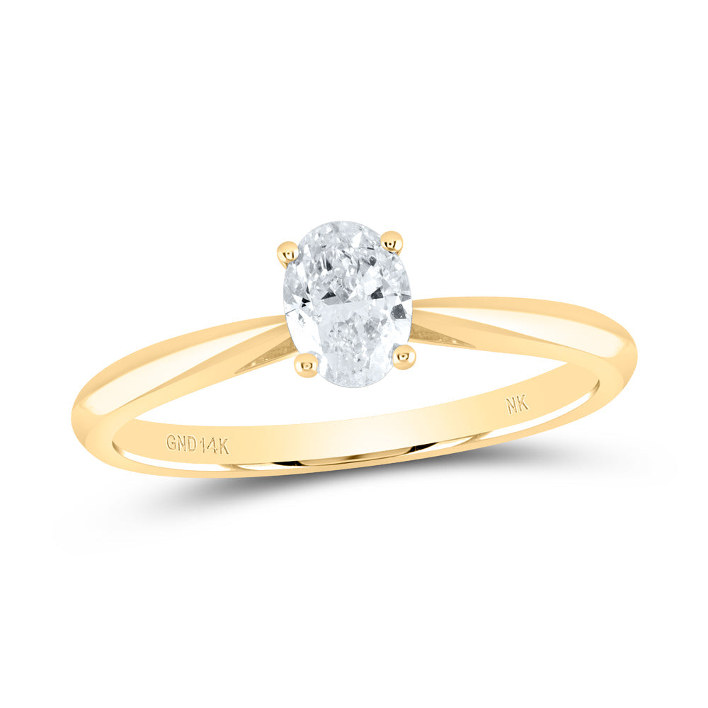 1CT-DIA SI IJ OVAL SOLITAIRE RING 7 Daisy Joyeria