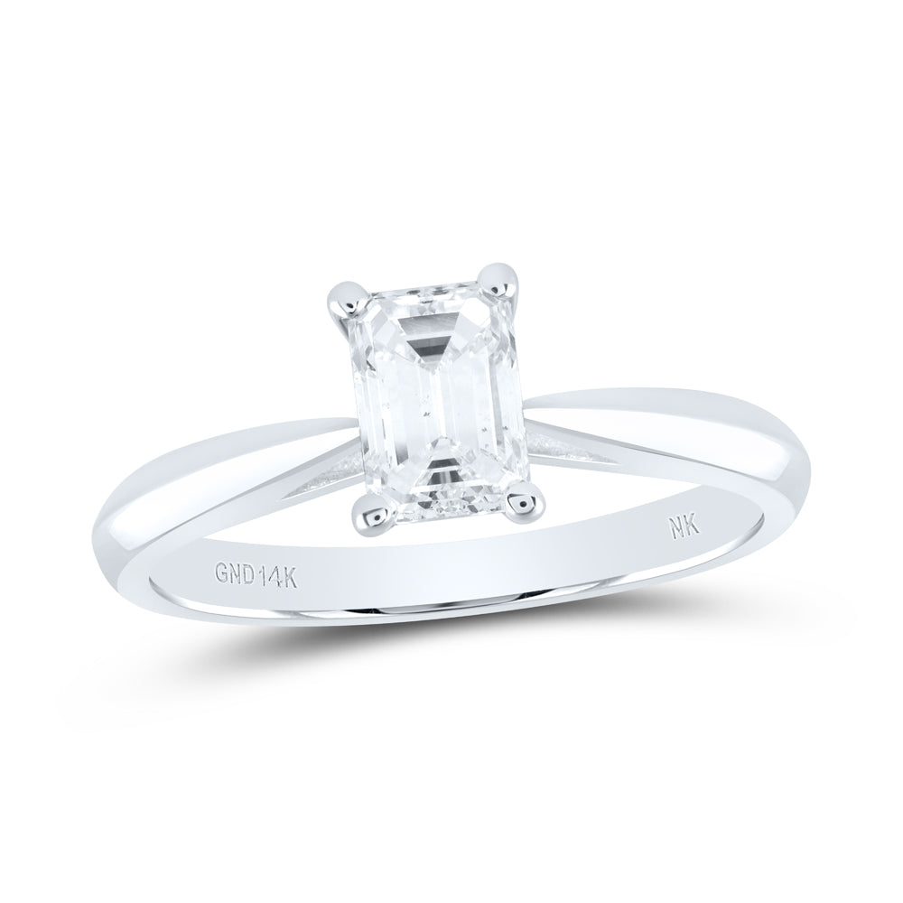 3/4CT-DIA SI IJ EMERLAD SOLITAIRE RING 7 Daisy Joyeria