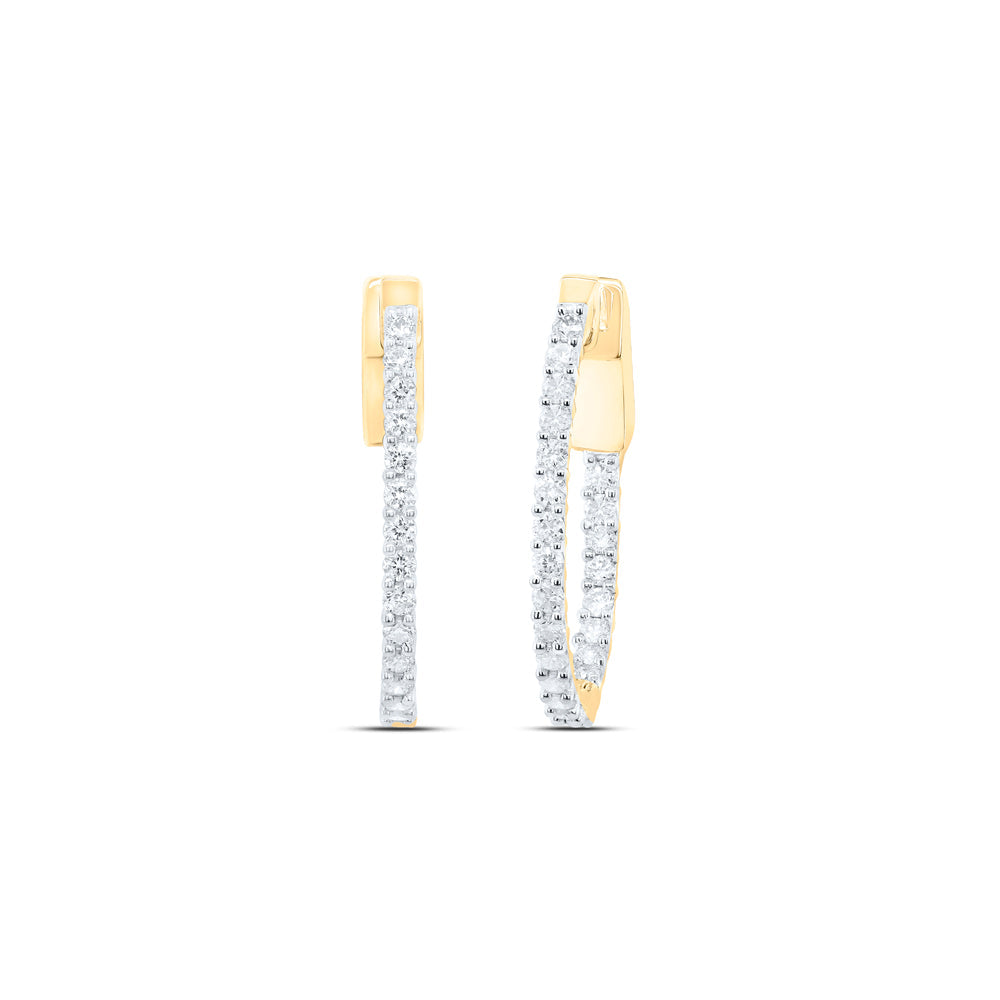 1/2CTW-DIA NK FASHION OVAL HOOP EARRING Daisy Joyeria