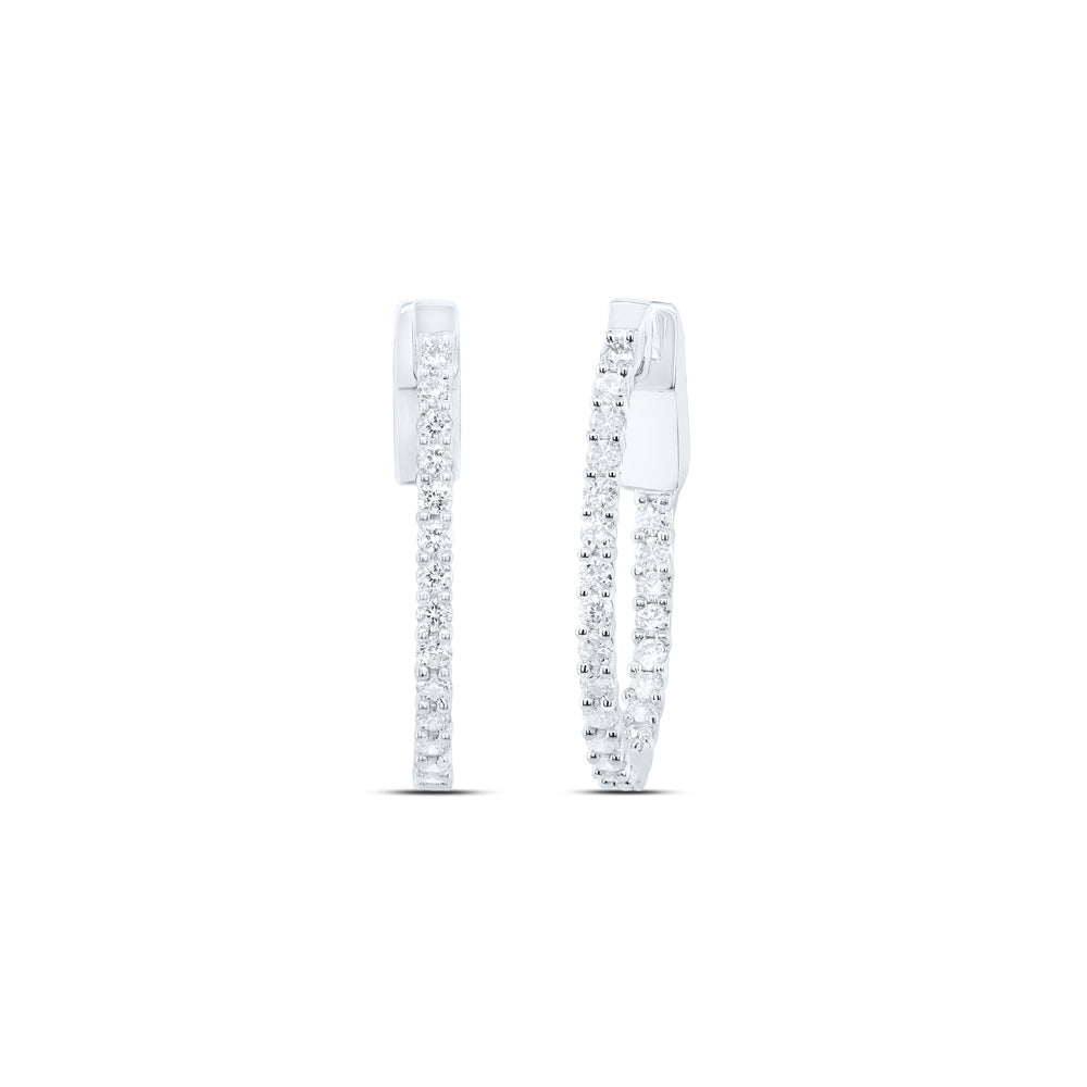 1/2CTW-DIA NK FASHION OVAL HOOP EARRING Daisy Joyeria