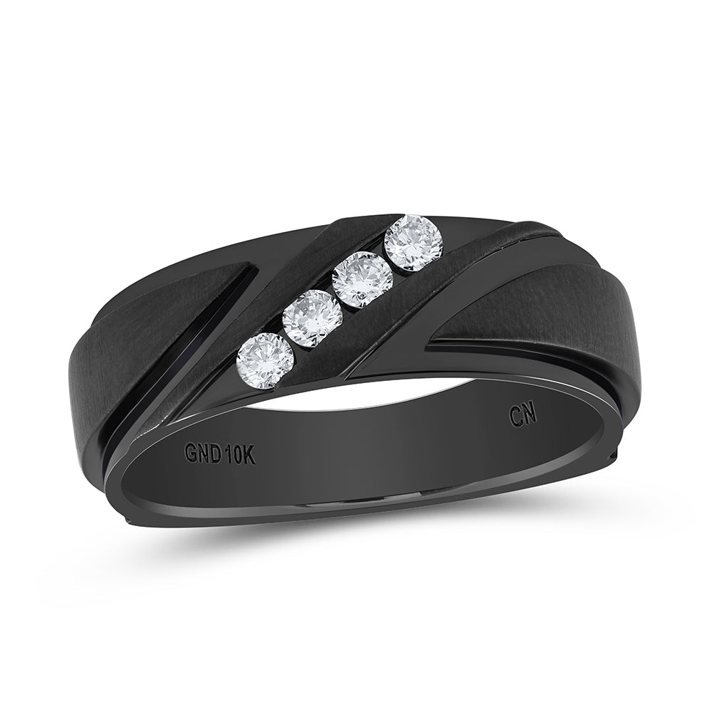 1/4CTW-DIA CN MENS MACHINE SET BAND 10 Daisy Joyeria