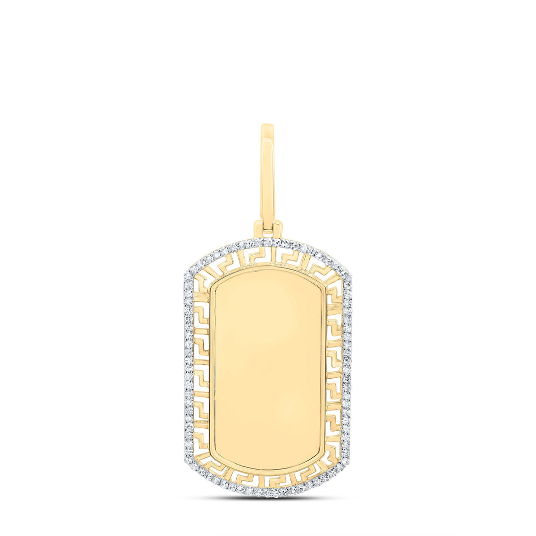 1/3CTW-DIA NK DOG TAG MEMORY MEN'S CHARM Daisy Joyeria