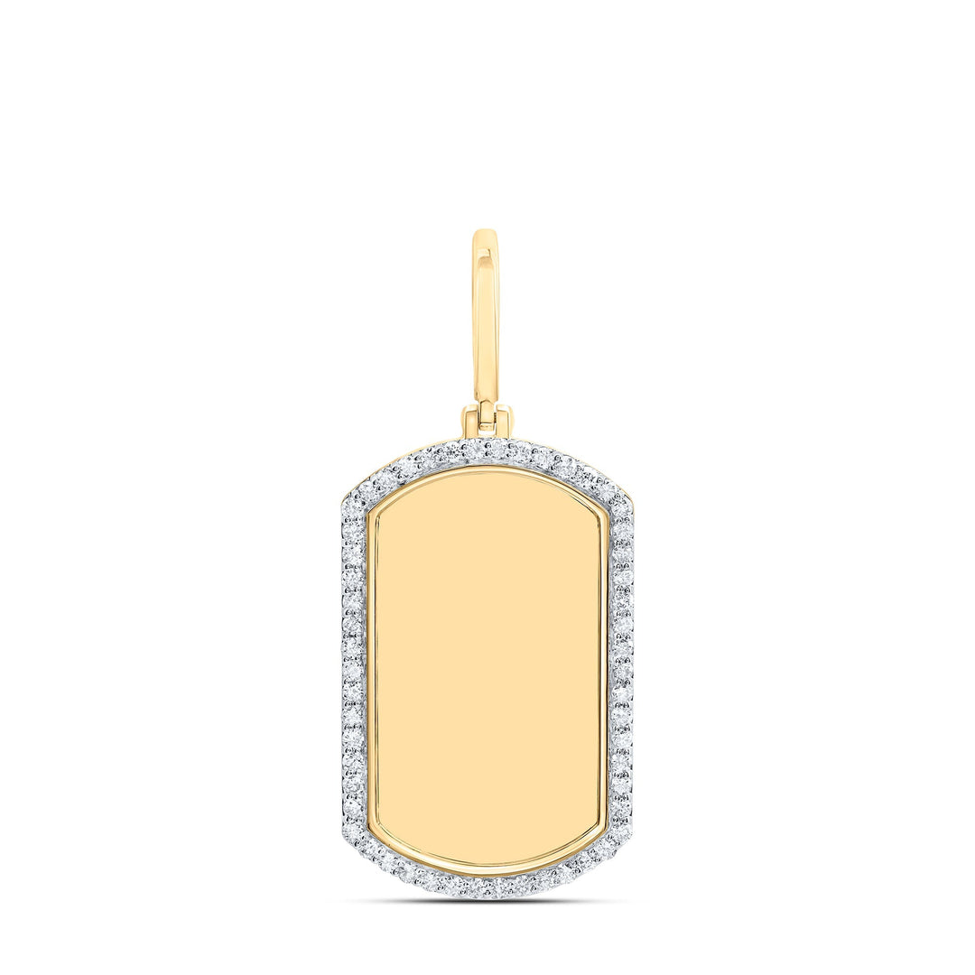 5/8CTW-DIA NK DOG TAG MEMORY MEN'S CHARM Daisy Joyeria