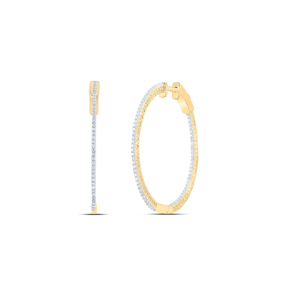 1/2CTW-DIA CN FASHION OVAL HOOPS EARRING Daisy Joyeria