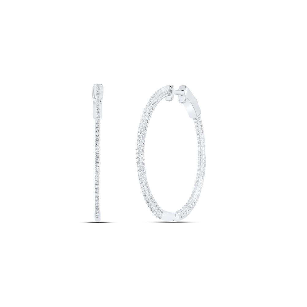 1/2CTW-DIA CN FASHION OVAL HOOPS EARRING Daisy Joyeria