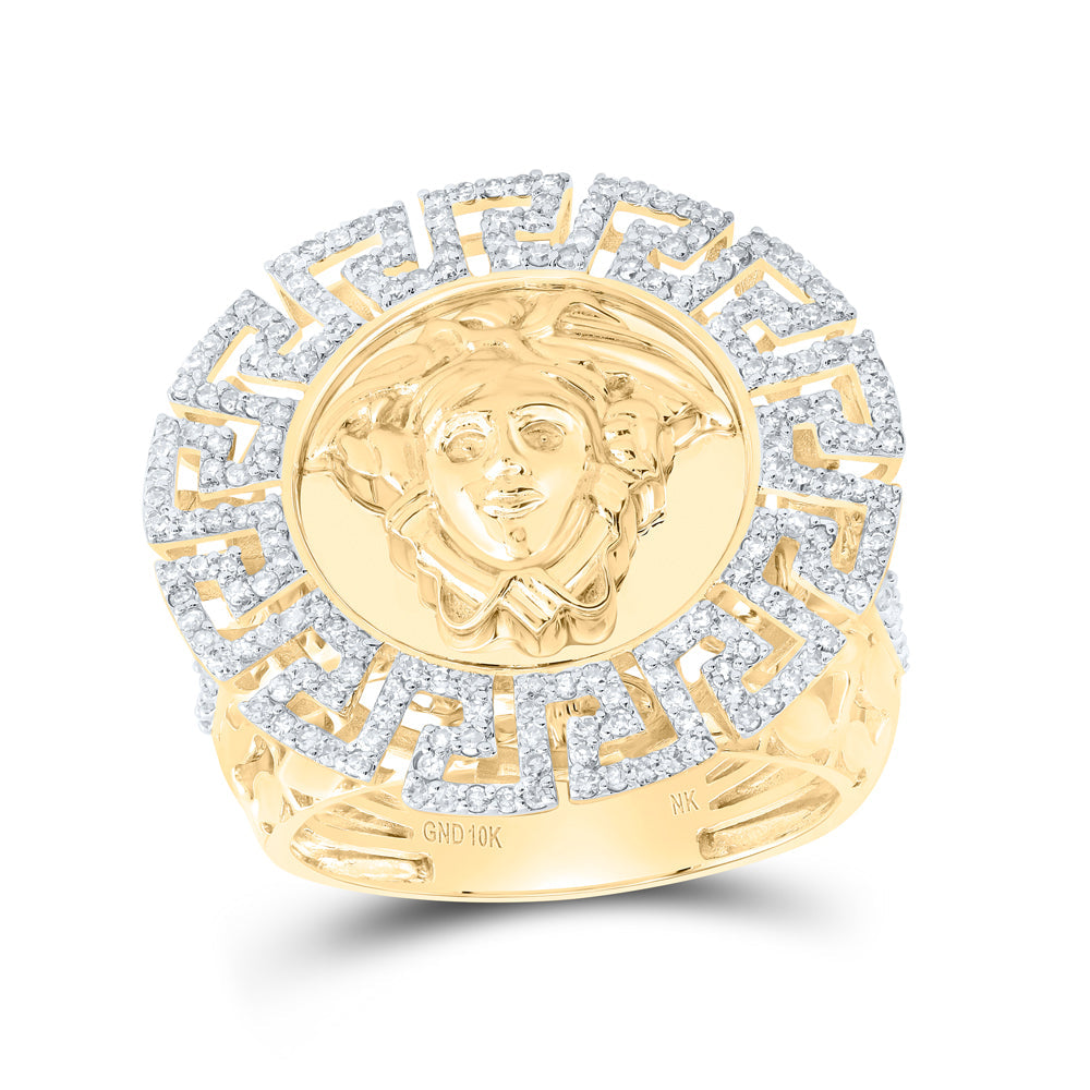 7/8CTW-DIA NK FASHION MEDUSA LADIES RING 7 Daisy Joyeria