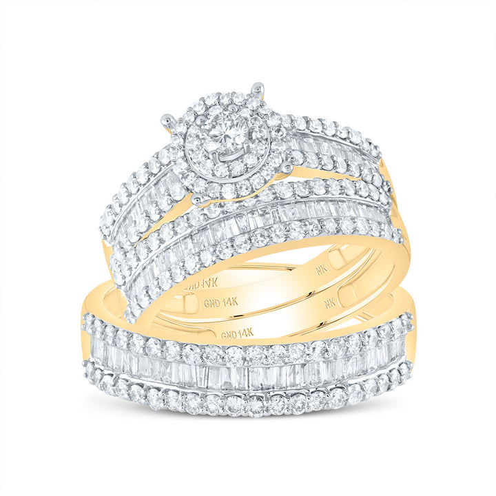 1 7/8CTW-DIA NK ROUND TRIO SET Daisy Joyeria