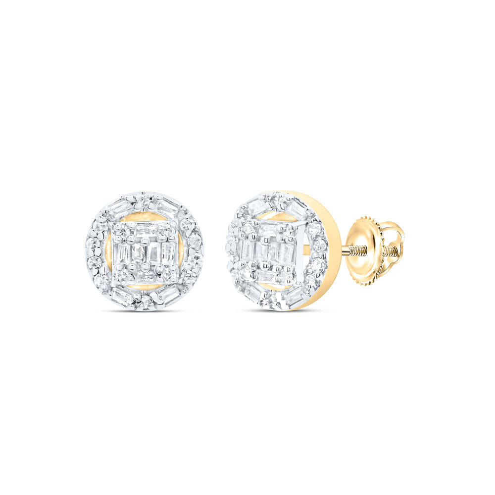 1/3CTW-DIA P1 GIFT ROUND BAGUETTE EARRING Daisy Joyeria