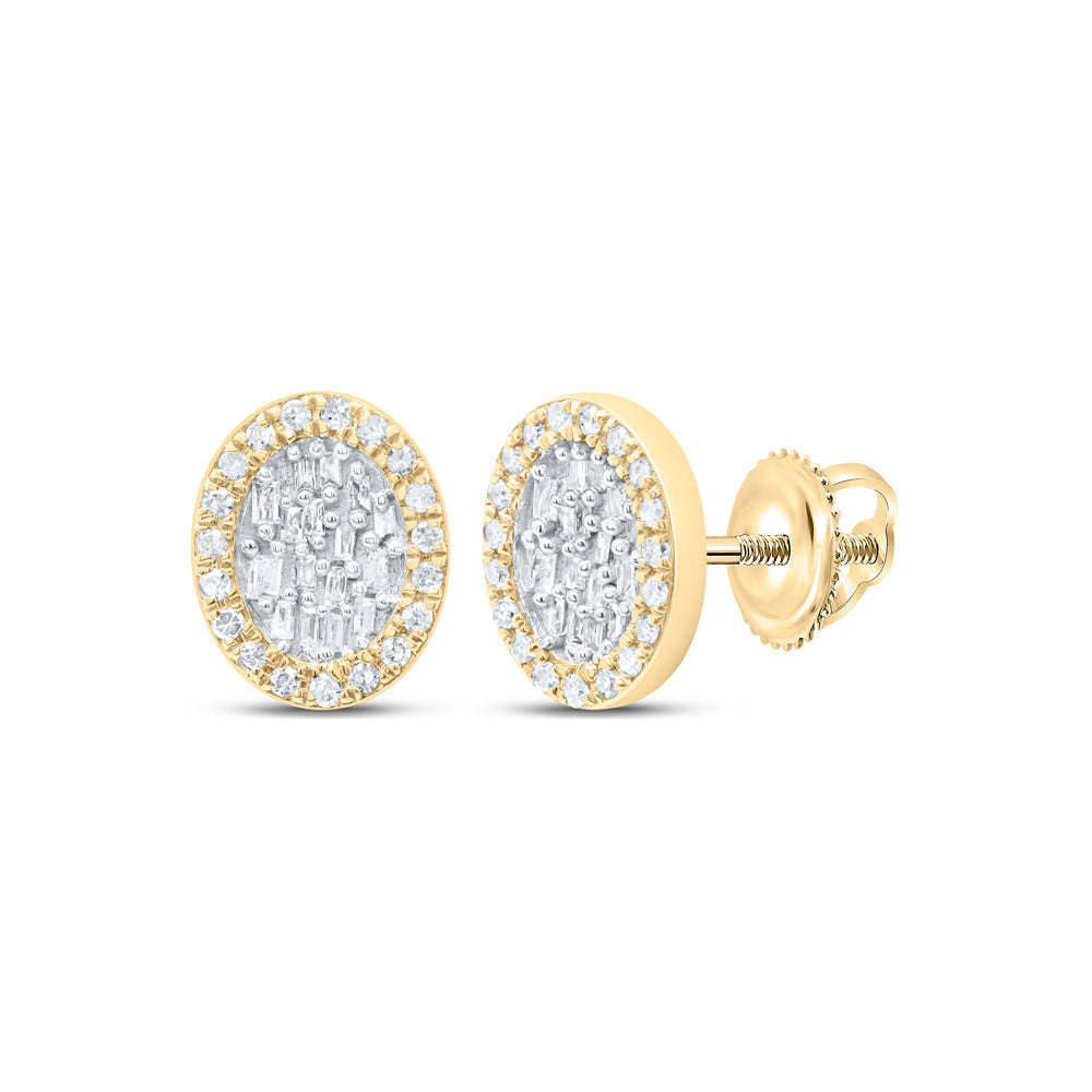 1/3CTW-DIA P1 GIFT OVAL BAGUETTE EARRING Daisy Joyeria