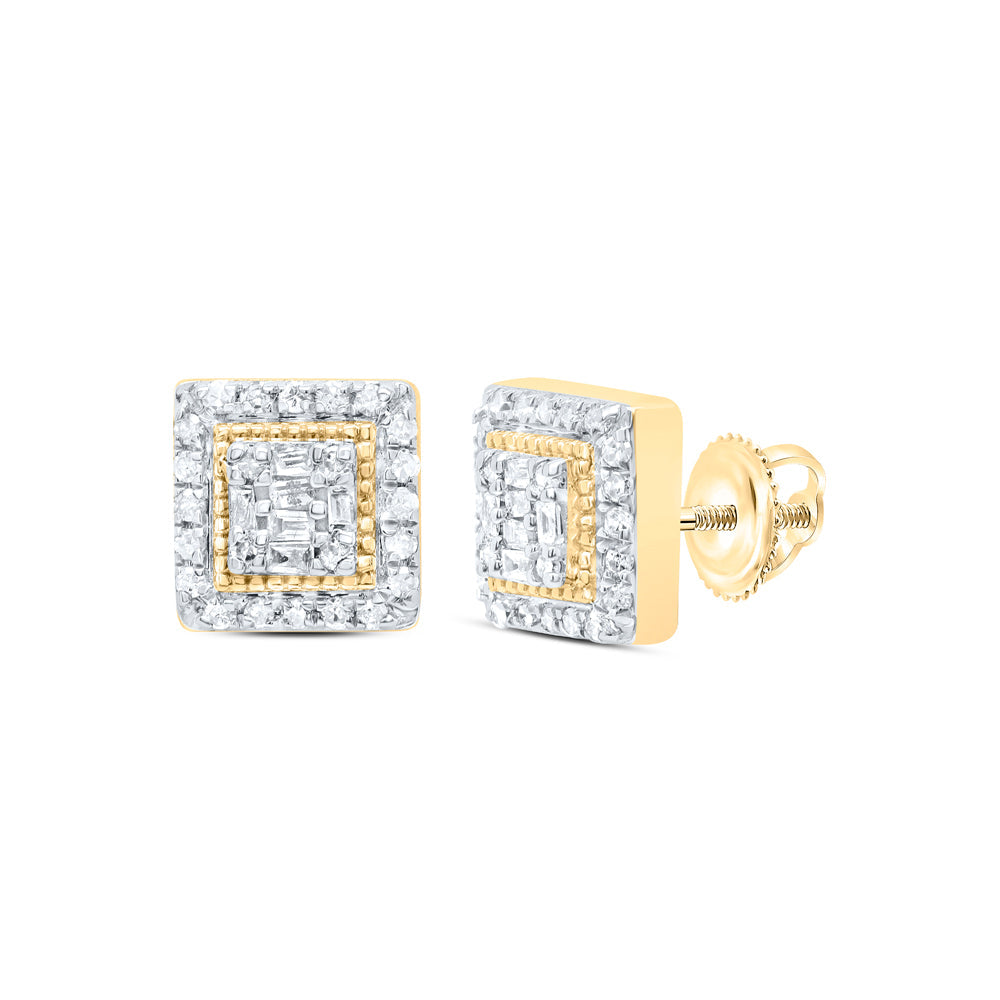 1/5CTW-DIA P1 GIFT SQUARE BAGUETTE EARRING Daisy Joyeria