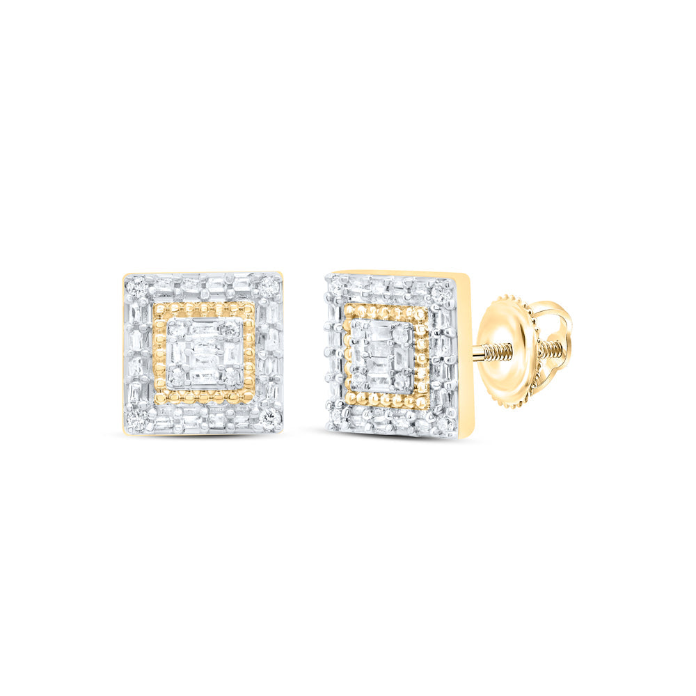 1/2CTW-DIA P1 GIFT SQUARE BAGUETTE EARRING Daisy Joyeria