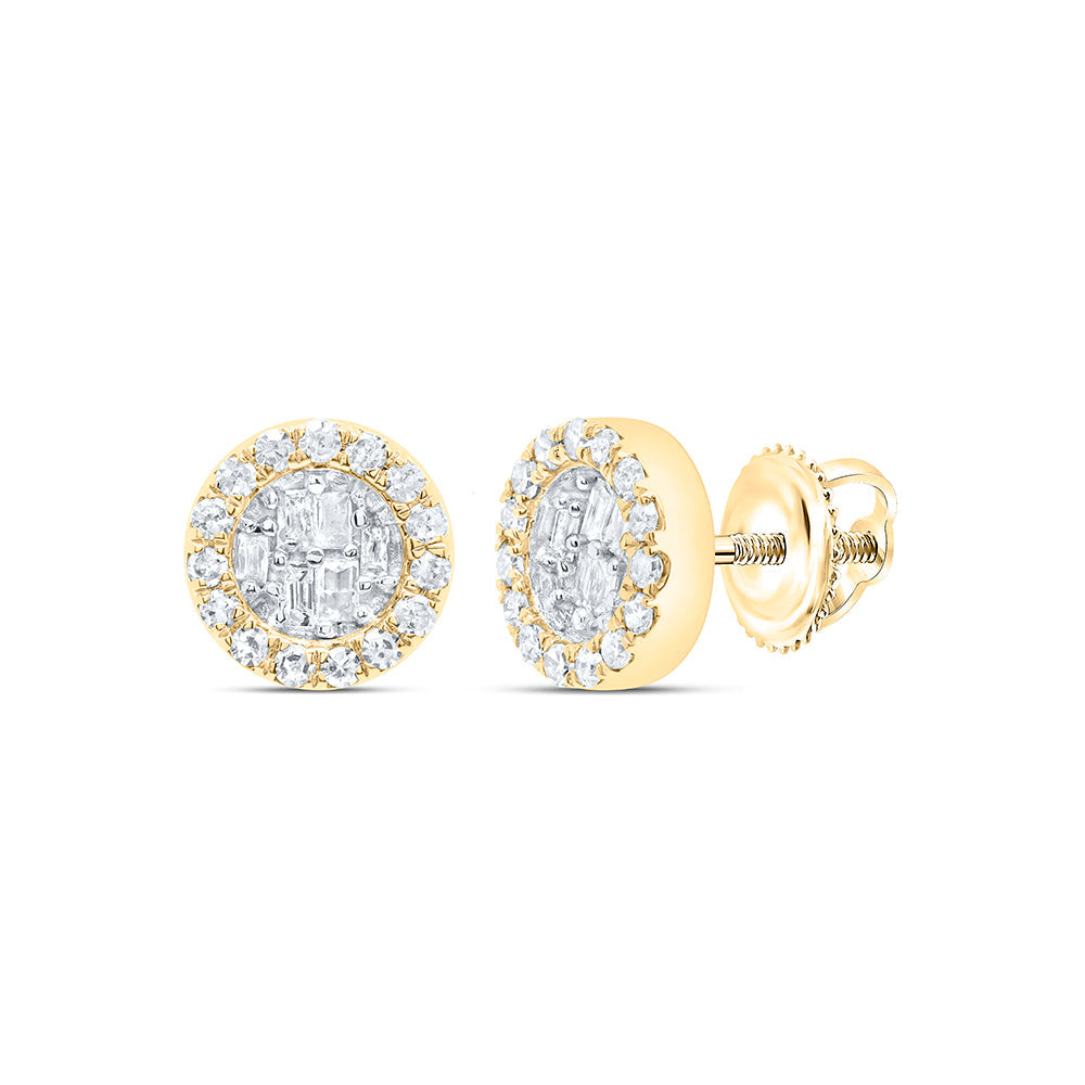 1/5CTW-DIA P1 GIFT ROUND BAGUETTE EARRING Daisy Joyeria