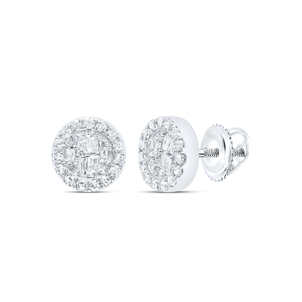 1/5CTW-DIA P1 GIFT ROUND BAGUETTE EARRING Daisy Joyeria