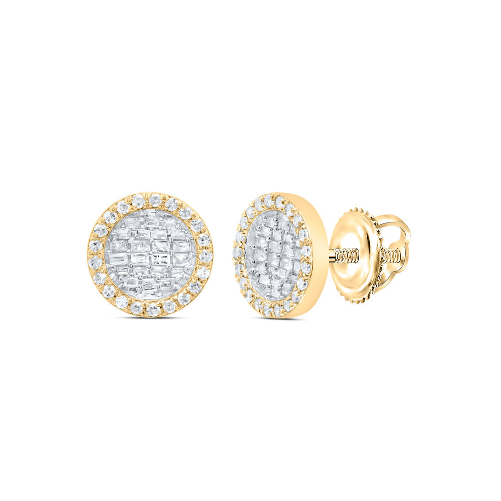 1/2CTW-DIA P1 GIFT ROUND BAGUETTE EARRING Daisy Joyeria