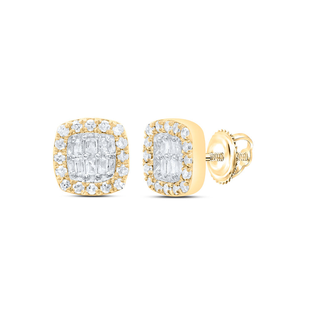 1/4CTW-DIA P1 GIFT CUSHION BAGUETTE EARRING Daisy Joyeria