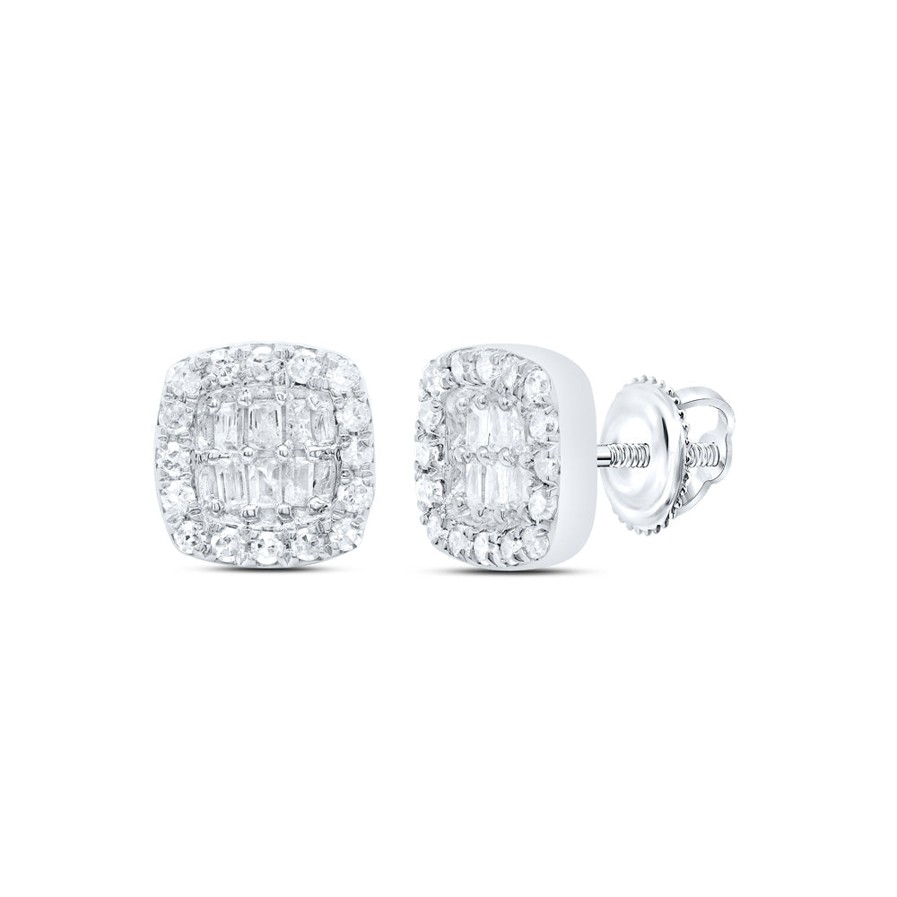 1/4CTW-DIA P1 GIFT CUSHION BAGUETTE EARRING Daisy Joyeria