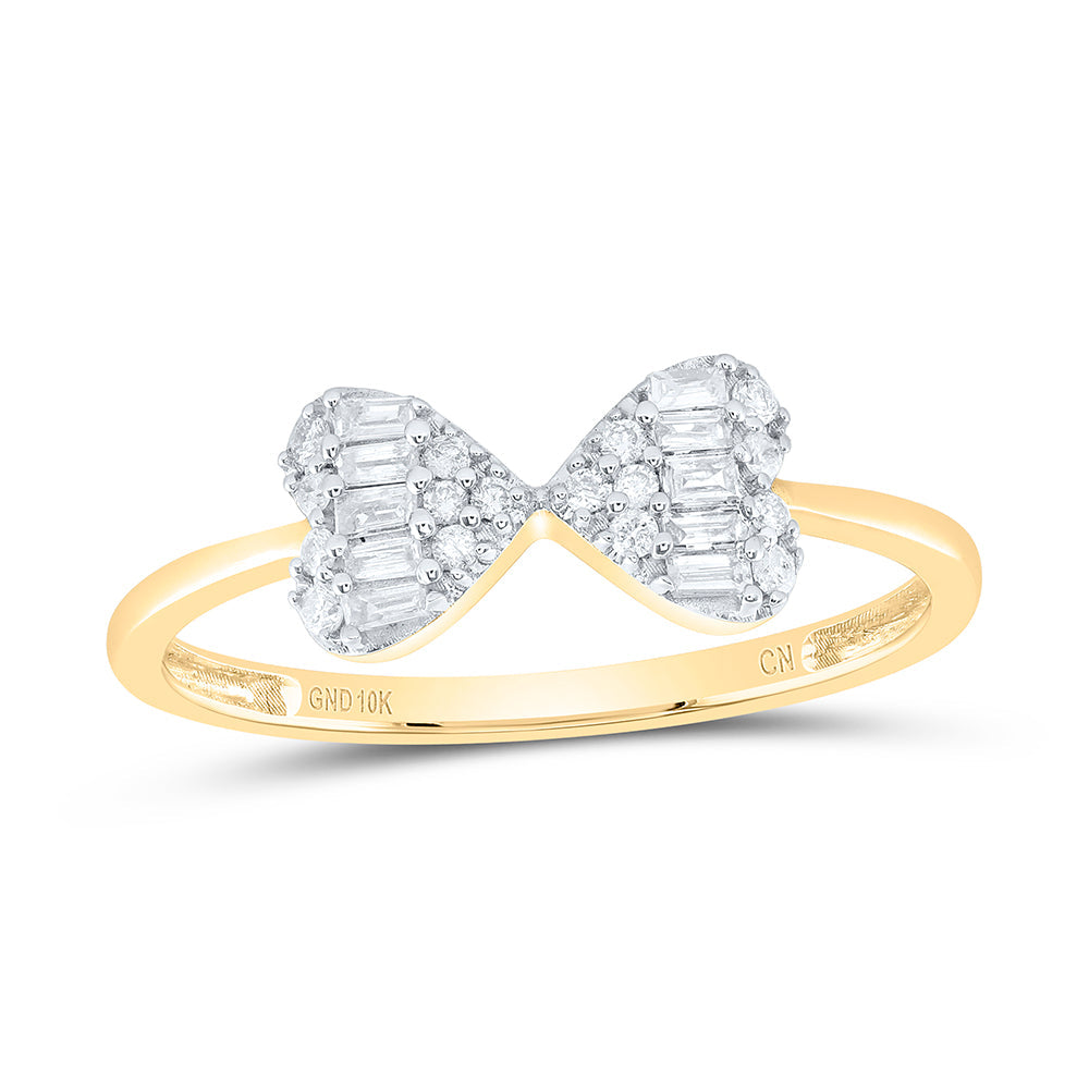 1/5CTW-DIA CN FASHION BOW RING 7 Daisy Joyeria