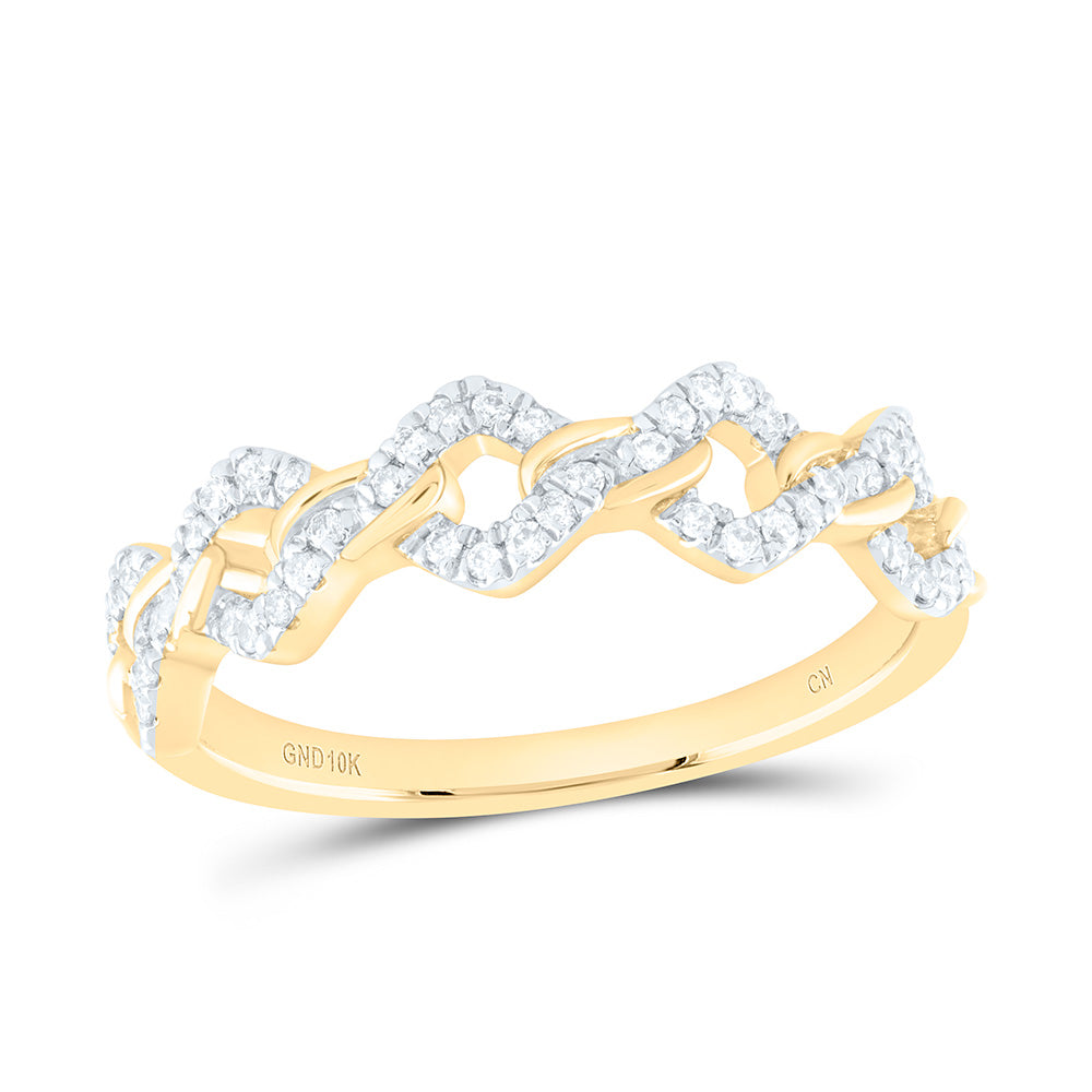 1/5CTW-DIA CN FASHION CUBAN LADIES RING 7 Daisy Joyeria