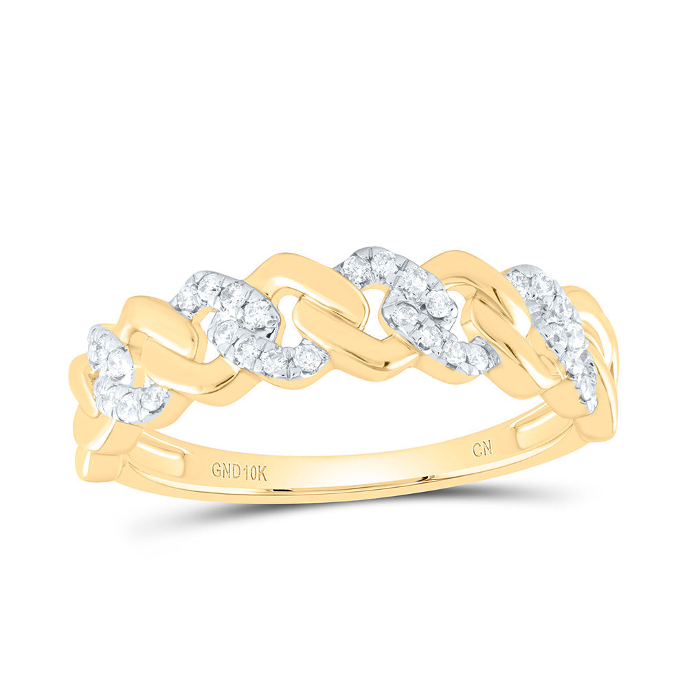 1/6CTW-DIA CN FASHION CUBAN LADIES RING 7 Daisy Joyeria