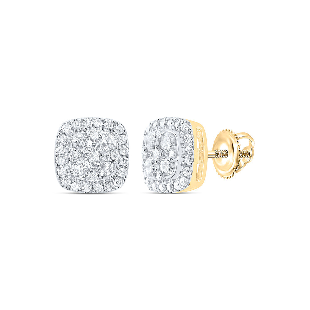 1/2CTW-DIA CN FASHION CUSHION STUD EARRING Daisy Joyeria