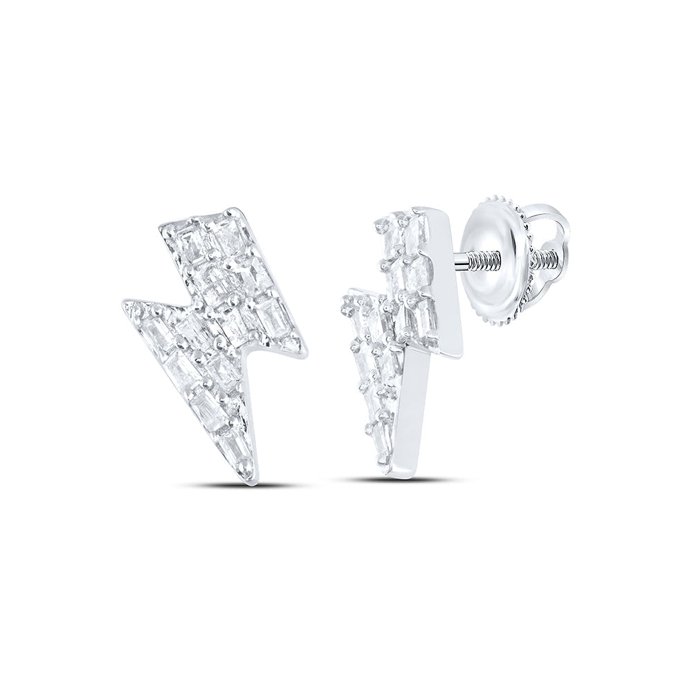 1/8CTW-DIA P1 GIFT BAGUETTE EARRING Daisy Joyeria