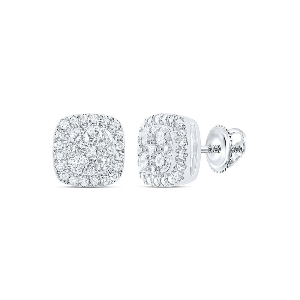 1/2CTW-DIA CN FASHION CUSHION STUD EARRING Daisy Joyeria