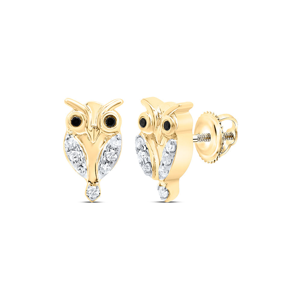 1/10CTW-DIA P1 GIFT RD-BLACK DIAMOND EARRING Daisy Joyeria